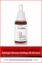 New Well Aha & Bha Canlandırıcı & Cilt Tonu Eşitleyici Kırmızı Canlandırıcı Yaşlanma Kırışıklık Karşıtı Jel Yüz Serumu 30 ml