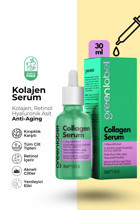 Green Label Kolajen Retinol Canlandırıcı Yaşlanma Kırışıklık Karşıtı Jel Yüz Serumu 30 ml