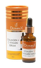 Derminix Kolajen C Vitamini Yüz Dolgunlaştıran Canlandırıcı Yaşlanma Kırışıklık Karşıtı Jel Yüz Serumu 30 ml