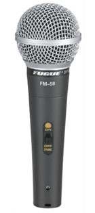 Fugue Fm-58 Dinamik Kablolu El Mikrofonu Siyah