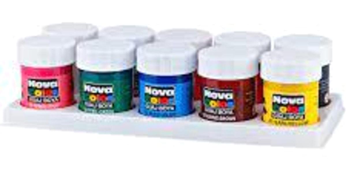 Nova Color NC-114 Çok Renkli 10x25 ml Guaj Boya Set