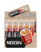 Nescafe 2'si 1 Arada Şekersiz Sade 56x10 gr Hazır Kahve