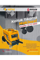 Safran Anafor 12/17 Pro Dikey Yatay Vakumlu Koltuk Yıkamalı Halı Kurutma Makinesi Sarı