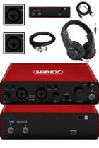 Midex GLX-800RD USB 24 Bit Çift Girişli Harici Ses Kartı