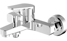 Bien BB01058102 Pirinç Çift Delikli Aç Kapa Yarı Ankastre Kare Banyo Bataryası Gümüş