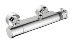 Artema AquaHeat A47055EXPS Krom Çift Delikli Çevirmeli Yarı Ankastre Banyo Bataryası Gümüş