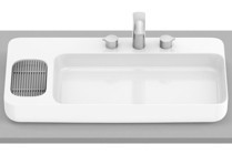Roca Infinity Tekli 80 cm Seramik Dikdörtgen Lavabo Beyaz