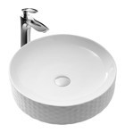 Paluci Paula Tekli 44 cm Porselen Yuvarlak Lavabo Beyaz