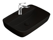 Paluci Enzo Tekli 60 cm Porselen Dikdörtgen Lavabo Siyah