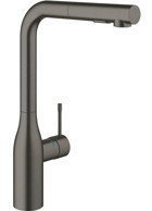 Grohe Essence Br.hard Graphite- 30270al0 Spiralli Kuğu Çift Girişli Aç Kapa Eviye Bataryası Siyah
