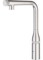 Grohe Essence Smartcontrol-31615DC0 Spiralli Çift Girişli Basmalı Eviye Bataryası Gümüş