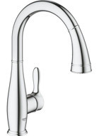 Grohe Parkfield-30215001 Kuğu Çift Girişli Aç Kapa Eviye Bataryası Gümüş