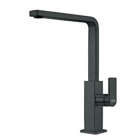 Franke Mythos Flat Black Steel 1150550441 Kuğu Çift Girişli Aç Kapa Eviye Bataryası Siyah