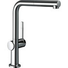 Hansgrohe Talis M54 72809000 Spiralli Kuğu Çift Girişli Aç Kapa Eviye Bataryası Gümüş