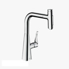 Hansgrohe Metris Select M71 73822000 Spiralli Çift Girişli Aç Kapa Eviye Bataryası Gümüş