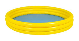 Gokidy 25x122 cm Yuvarlak Şişme Havuz Sarı