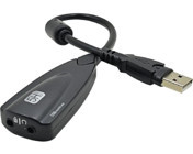 Derwell USB 3.5 mm Çift Girişli 7.1 Harici Ses Kartı
