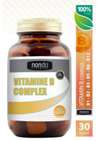 Nondo Vitamin B Complex Aromasız Yetişkin Vitamin 30 Kapsül