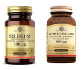 Solgar Methylcobalamin B12 + Solgar Selenium Aromasız Yetişkin Vitamin 100 Tablet