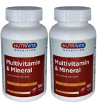 Nutrivita Multivitamin Mineral Aromasız Yetişkin Vitamin 2x180 Tablet