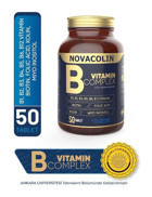 Novacolin Vitamin B Complex Aromasız Yetişkin Vitamin 50 Tablet