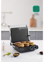 Homend Grilliant 1342H 6 Dilim Döküm Çıkartılabilir Plaka Çift Taraflı 2000 W Izgaralı inox Tost Makinesi