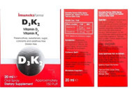 Imuneks D3K2 Aromasız Yetişkin Vitamin 20 ml