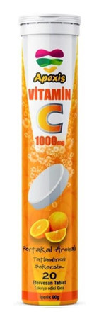 Apexis Vitamin C Portakallı Yetişkin Vitamin 20 Tablet