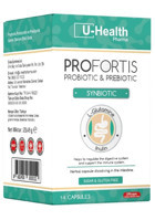 U-Health Profortis Probiyotik Prebiyotik Aromasız Yetişkin Vitamin 14 Kapsül
