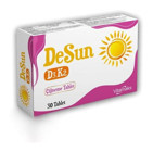 Vitamaks Desun Vitamin D3-K2 Aromasız Yetişkin Vitamin 30 Tablet