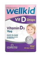 Wellkid Vit D Drops Vitamin D3 Aromasız Yetişkin Vitamin 30 Tablet
