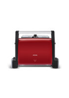 Homend Toastbuster 1382H 6 Dilim Döküm Çıkartılabilir Plaka Tek Yönlü 1800 W Izgaralı Kırmızı Tost Makinesi