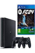 Sony Playstation 4 Slim 500 GB + 2 DualShock Kol + PS4 FC 24