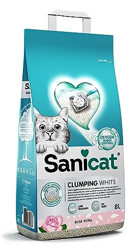 Sanicat Clumping White Rose Topaklanan İnce Taneli Bentonit Kedi Kumu 8 lt