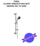 Tema 51060 Sürgülü Mafsallı Duş Seti