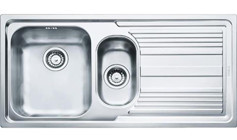 Franke Logica Line LLL 651 500 mm Damlalıklı Tezgah Üstü 1.5 Gözlü Dikdörtgen Sağ Paslanmaz Çelik Eviye Gri