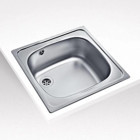Teka E50 465.440 420 mm Damlalıksız Tezgah Üstü Tek Gözlü Kare Orta Paslanmaz Çelik Eviye Gri