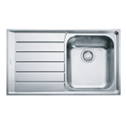 Franke Neptun Net 611 360 mm Damlalıklı Tezgah Üstü Tek Gözlü Dikdörtgen Sol Paslanmaz Çelik Eviye İnox