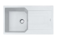 Franke UBG 611-86 Bianco 500 mm Damlalıklı Tezgah Üstü Tek Gözlü Dikdörtgen Sağ Granit Eviye Gri