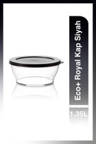 Tupperware Eco+ Royal 1 Parça Yuvarlak Cam Saklama Kabı 1.35 lt