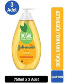 Johnson's Baby Göz Yakmayan Hipoalerjenik Yenidoğan Hassas Ciltler İçin Bebek Şampuanı 3x750 ml