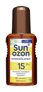 Rossmann Sun Ozon Kakao Yağı Hızlı 15 Faktör Vücut İçin Bronzlaştırıcı Yağ 150 ml