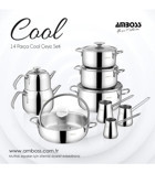 Amboss Coo-0243 14 Parça Paslanmaz Çelik Tencere ve Tava Seti