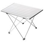 Hages 65x47 cm Dikdörtgen Alüminyum Katlanır Kamp Masası Gümüş