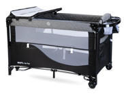 Kraft Safe Sleep 15 kg Kapasiteli Taşınabilir Ara Katlı 120x70 cm Sallanan Anne Yanı Park Yatak Siyah
