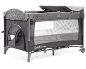 Duux Alüminyum 20 kg Kapasiteli Taşınabilir Ara Katlı 120x70 cm Sallanan Anne Yanı Park Yatak Gri