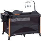 Ciciko C-1070 Alüminyum 25 kg Kapasiteli Taşınabilir Ara Katlı 110x70 cm Sallanan Anne Yanı Park Yatak Siyah