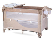 Kraft Safe Sleep 15 kg Kapasiteli Taşınabilir Ara Katlı 120x70 cm Sallanan Anne Yanı Park Yatak Bej