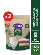 Duru Granül Matik Sabun Klasik Renkliler ve Beyazlar İçin 100 Yıkama Toz Deterjan 2x1 kg