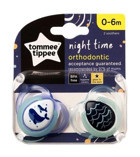 Tommee Tippee Ortodontik 0-6 Ay Fosforlu Delikli Ortodontik Kauçuk 2'li Emzik Turkuaz